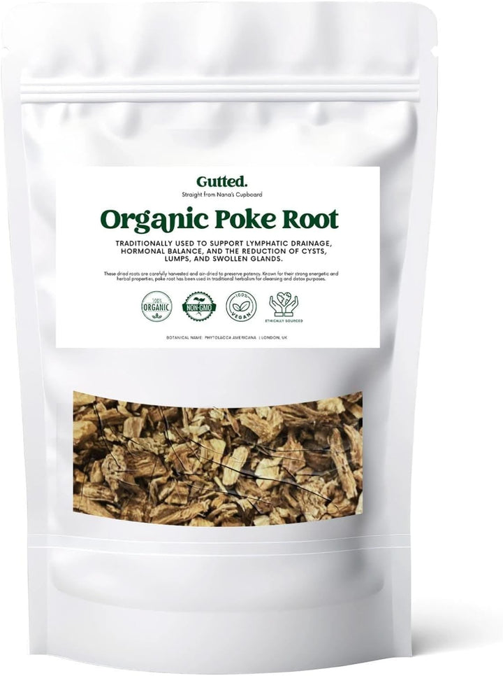 Organic Wildcrafted Poke Root Herb 50G | Dried Phytolacca Americana | Premium Dried Whole Root for Oil Infusion