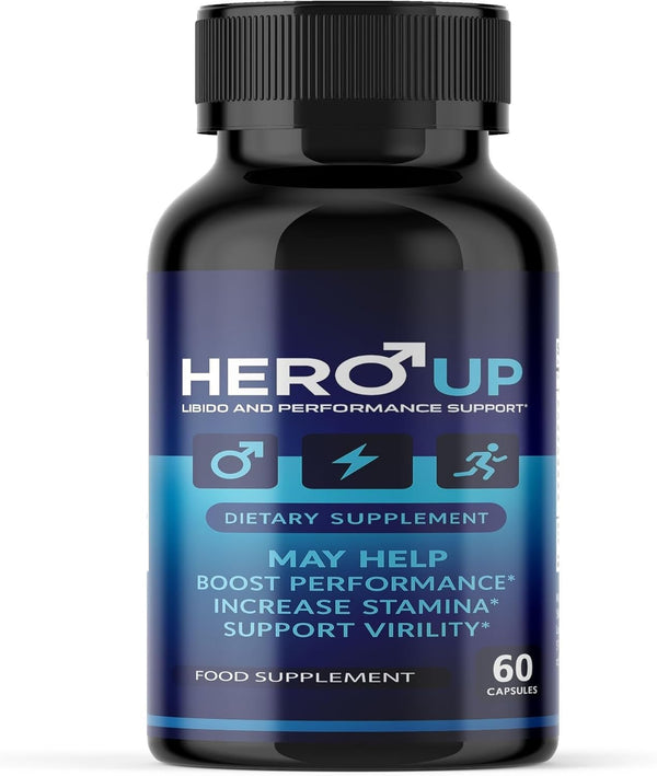 Heroup – Advanced Male Vitality Supplement | 60 Capsules | Supports Energy, Stamina & Performance | Non-Gmo, Made in GMP Facilities/