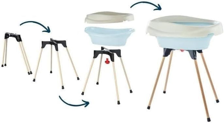 Pack Plan a Langer Et Baignoire -  - VASCO - Fleur Bleue - 2 En 1