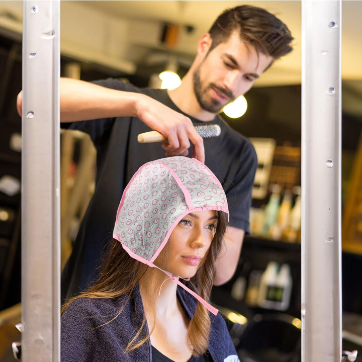 4Pcs Highlighting Cap and Hook Kit,Highlight Cap with Holes for Salon Hair Dyeing Hairdressing and Diy Dyeing Hair