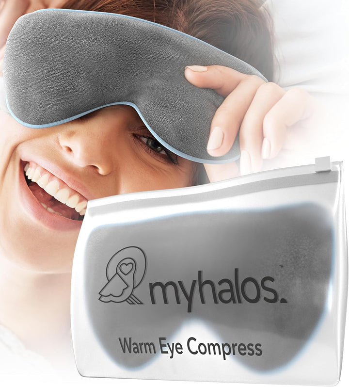 ® Heated Eye Mask for Dry Eyes - Microwave Activated Warm Eye Compress Treats Blepharitis & Styes - Our Plush, Warm Compress for Eyes Includes a Adjustable Strap & Pouch