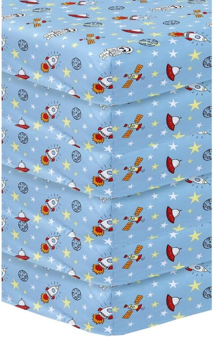 2 X Cot Bed Fitted Sheets, 60 X 120 Cm Easy Care Fine Quality Breathable Polycotton Cot Sheet (Sleeping Teddy-60 X 120Cm)