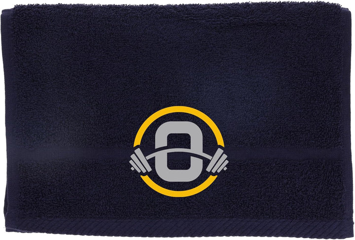 Gym Towel with Monogrammed Embroidery Initial Gift for Men & Women, Training Accessory Gift, Gym Towel Present for Weight Lifting Birthday, Retirement, Christmas - Black, J