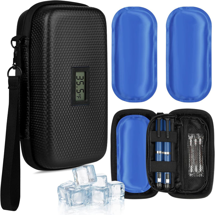 Insulin Cooler Ice Pack, 2 Pack Reusable Ice Packs Medicine Cool Bag, Cooling Gel Pack for Insulin Cool, Ice Packs for Diabetic Insulin Cooler Travel Case and Travel Medication Coolers