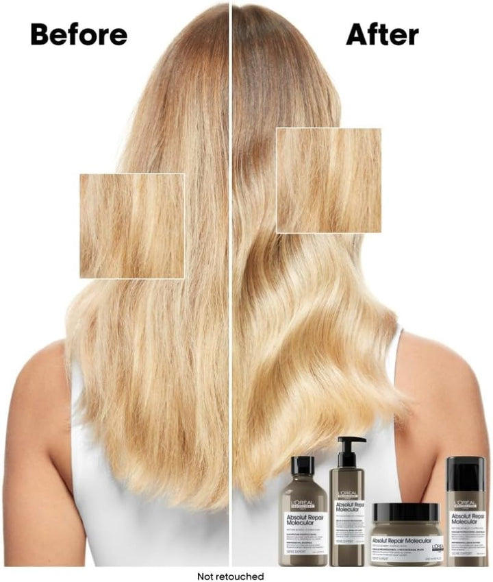 L’Oréal Professionnel Absolut Repair Molecular Hair Mask 250Ml, for Extremely Damaged Hair, Rinse off Hair Treatment, Molecular Bond Repair, Instant Smoothness & Shine