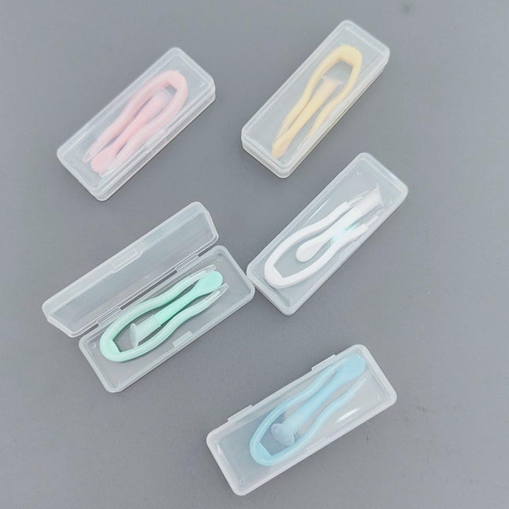 2 Pcs Contact Lens Tweezers Contact Lens Sucker Stick Set Contact Lenses Removal Tool Contact Lens Remover Tweezers and Inserter Kit with Soft Tip Contact Lenses Remover and Insertion Tool