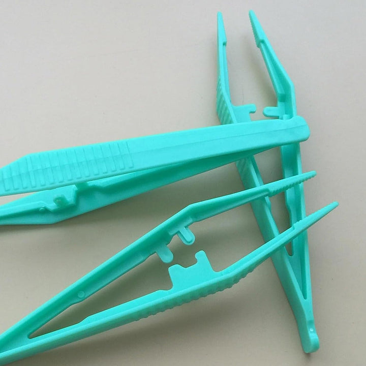 6-Pack Reusable Plastic Tweezers for Kids - Perfect for Health, Beauty, First Aid, Medical, DIY, Arts & Crafts,Medical Tweezers