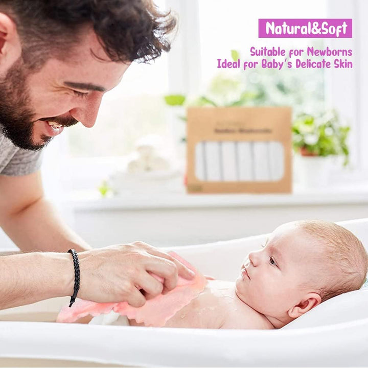 Baby Washcloths 24-Pack(7''X9''), Microfibre Coral Fleece Baby Towels, Super Soft and Absorbent Wash Flannels for Newborns and Infants, Gentle on Delicate Skin for Face Hands and Body