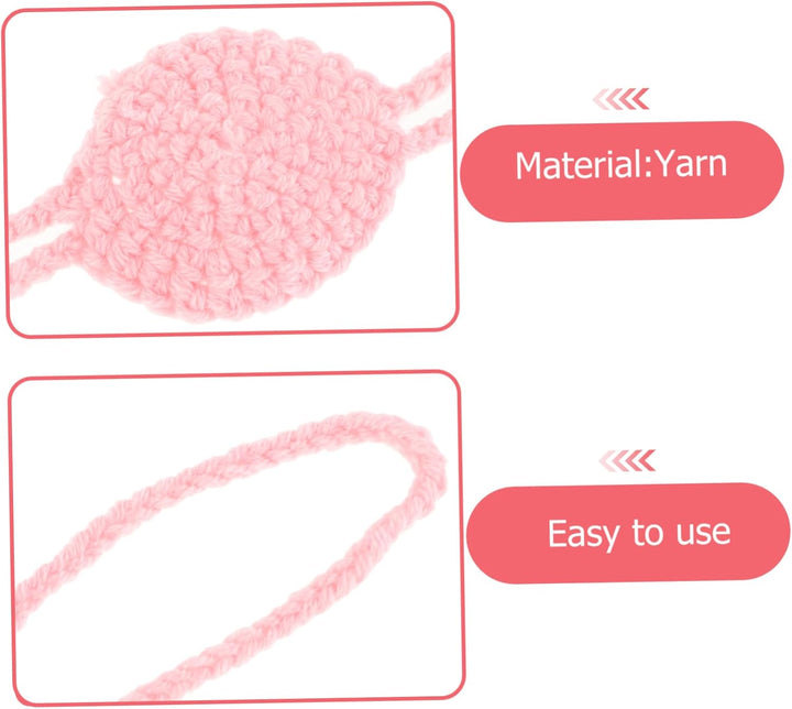 Soft Knit Nose Warmer Mask for Women and Boys and Girls Warm Crochet Nose Cover Shield for Winter Outdoor Activities and Skiing Cold Weather Protection in Pink