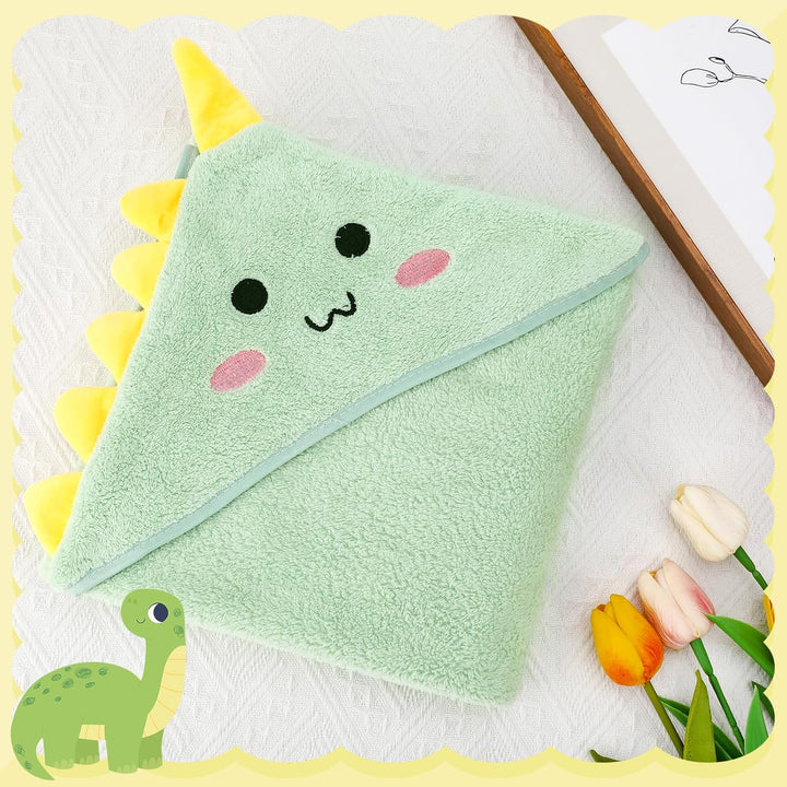 Hooded Baby Towel,80X80Cm Animal Design Baby Bath Towel with Hood for Newborn Boys and Girls(Green)