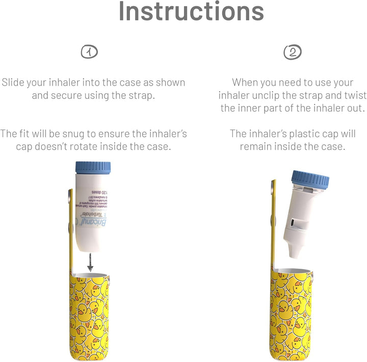 Cover for Turbohalers in over 30 Designs – Vegan Leather Inhaler Case for Kids and Adults – Handmade in England