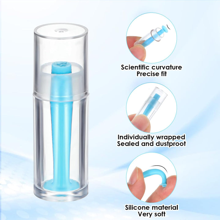 10 Pcs Soft Contact Lens Inserter,Blue Contact Lens Remover Tool Silicone Soft Eye Contacts Plunger for RGP and Scleral Lenses