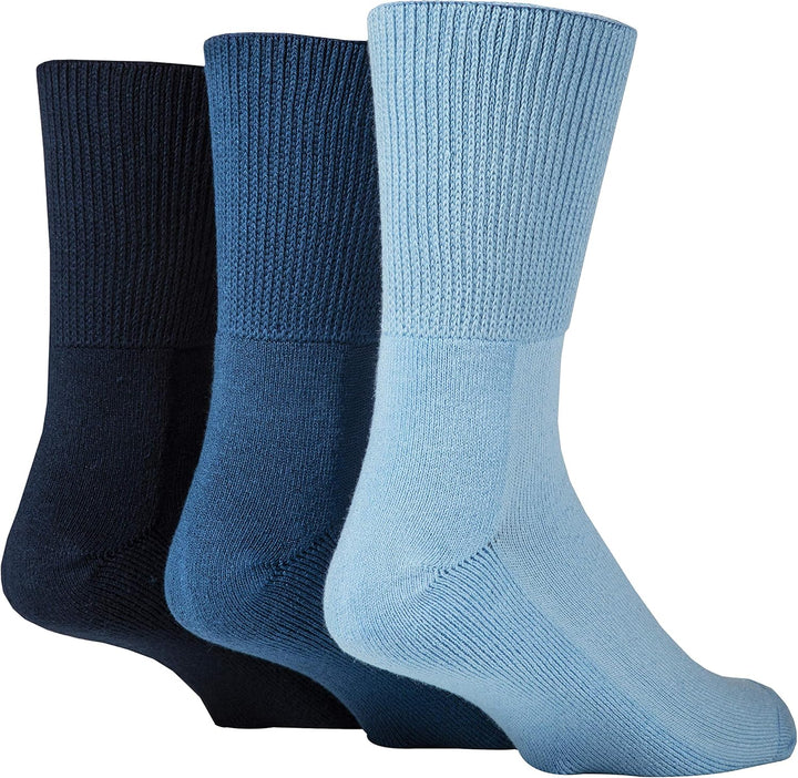 Footnurse - 3 Pack Unisex Extra Wide Bamboo Diabetic Socks | 4 Sizes | for Swollen Feet & Legs | Smooth Toe Seam | Cushioned Foot