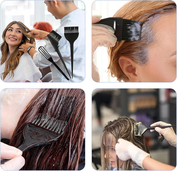 29 Pcs Hair Dye Bowl and Brush Kit, DIY Beauty Salon Hair Bleaching Tools Kit, Tint Bowl and Brush Set for Ear Cover, Shawl, Gloves, Hairdressing Clips, Highlighting Comb