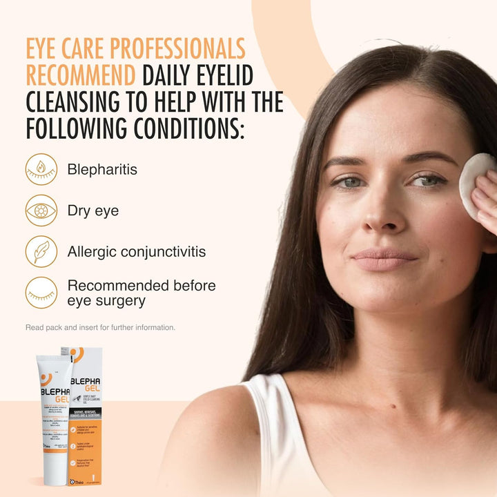 Blephagel Daily Eyelid Cleansing Gel | Gentle, Soothing Cleanser for Suitable for Sensitive Eyelids | Preservative-Free & Hypoallergenic Formula | 30G Tube