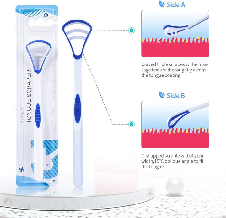 Tongue Scraper Tongue Brush 3 Color Pack(3 Pcs)