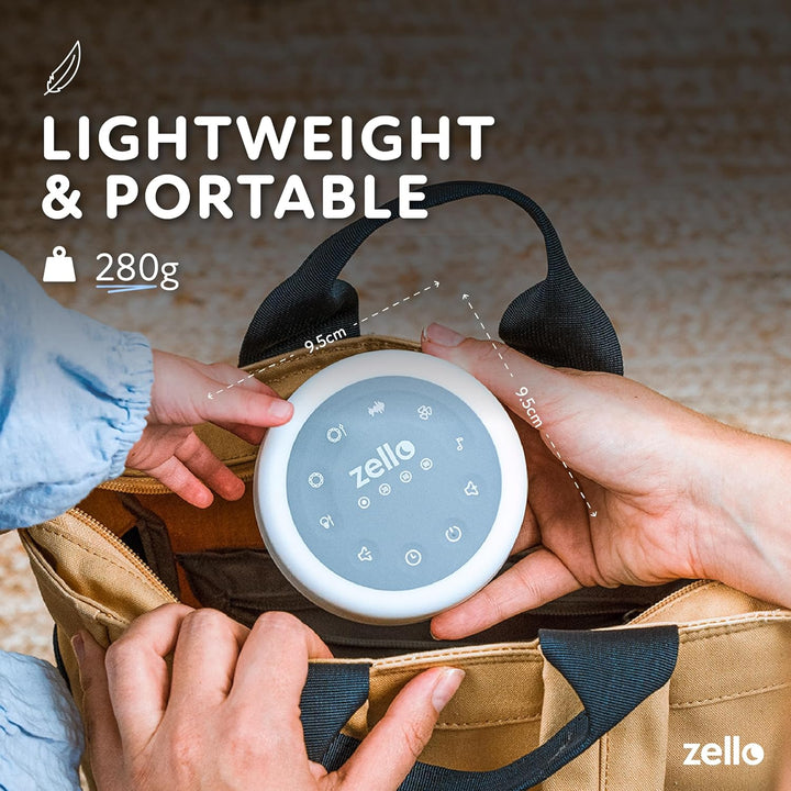 Award Winning Zello Original White Noise Machine Baby White Noise Sound Machine for Adults Kids Baby 30 Soothing Sounds 7 Colour Night Light Memory Function Rechargeable Sleep Timer Baby Sleep Aid