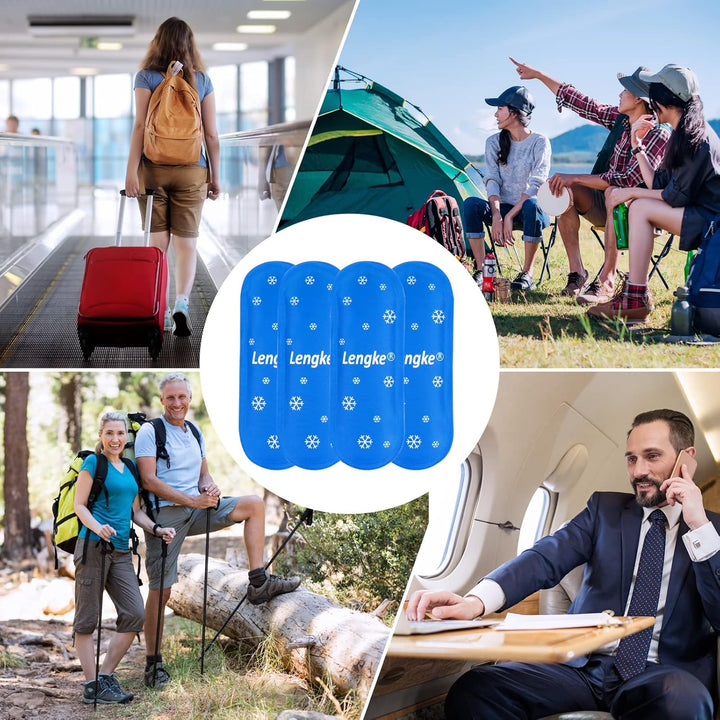 Reusable Ice Packs for Insulin Cooler - 4PCS Nylon Gel Ice Packs for Diabetic Insulin Travel Case Medicine Cool Bag (4PCS)