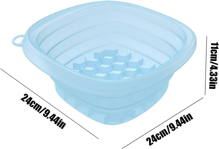 Ice Face Bowl, Silicone Facial Basin, 9.45X1.18 In, Foldable Cooling Washbowl, Skin Tightening Tool, Travel Bathroom Indoor Outdoor, Cold Compress Use for Hotel Home Trip Vacation Routine
