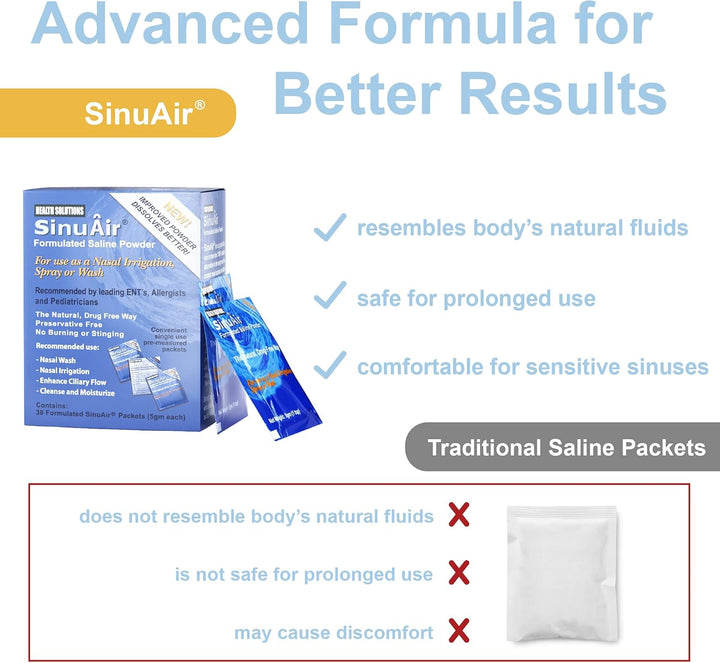 Sinuair Nasal Irrigation Salt - 30 X 5G Sachets