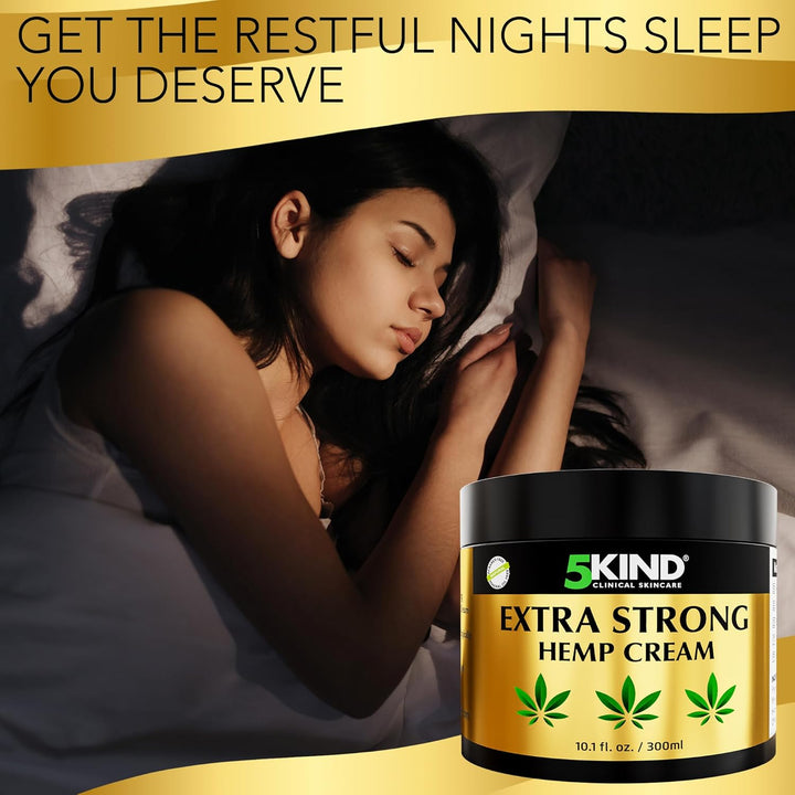 Extra Strong Hemp Cream 300Ml - High Strength Hemp Oil and Arnica Cream - for Massaging Joints & Muscles, Lower Back, Feet, Knees, Neck & Shoulders - Rich in Natural Extracts