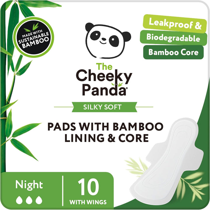 Organic Sanitary Towels for Women – Heavy Flow – 12 Organic Pads per Pack - with Bamboo Pads and Core