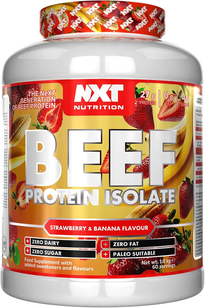 Beef Protein Isolate Powder - Protein Powder High in Natural Amino Acids - Paleo, Keto Friendly - Dairy and Gluten Free - Muscle Recovery | 1.8Kg | Ice Blast