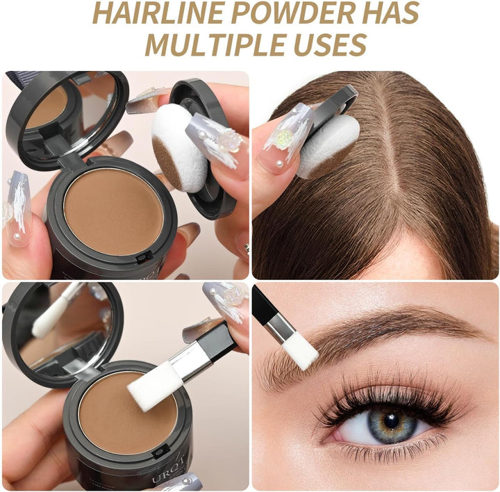 Magic Hairline Shadow - Instantly Thicken Thinning Hair, Water & Sweat Resistant Hairline Powder Mascara for Women and Men (# Dark Brown)