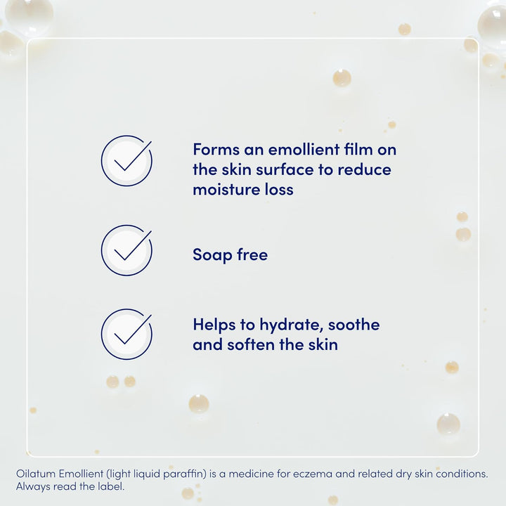 Emollient Bath Liquid for Eczema, Psoriasis and Dry Skin Conditions, Soothing Formula for Sensitive Skin, Hydrating Relief for Itchy, Irritated Skin, 1 X 500Ml