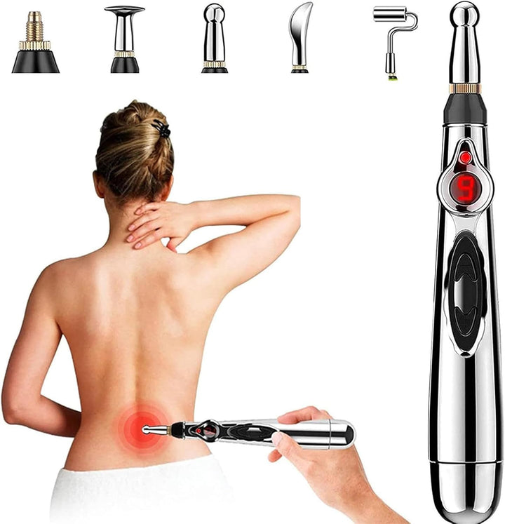 5 in 1 Electronic Acupuncture Pen, USB Rechargeable Meridian Energy Pulse Massage Pen,Multi-Function Massage Pen Tools for Office, Entertainment, Leisure and Work