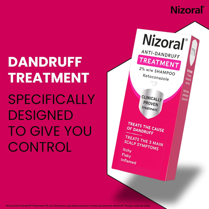 Anti-Dandruff Treatment Shampoo, Treats and Prevents Dandruff, Clinically Proven to Control Itchy & Flaky Scalps, Contains Ketoconazole, 1 X 60Ml