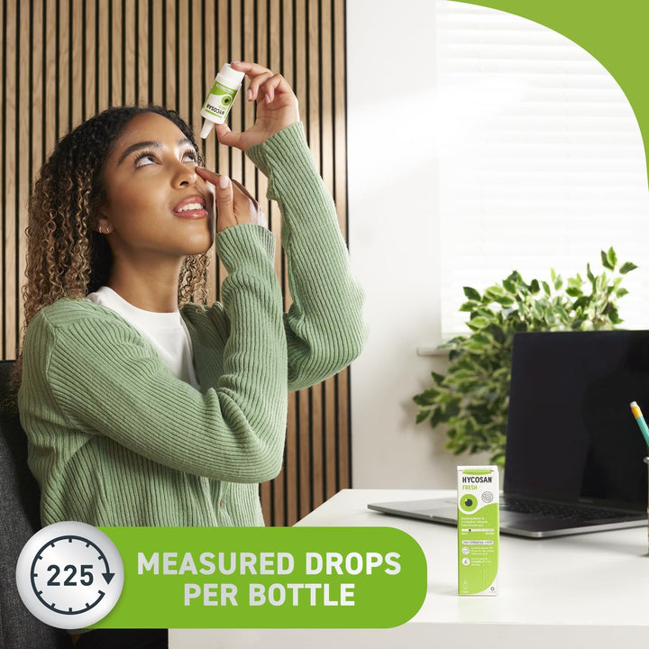 Fresh - Eye Drops with Hyaluronic Acid for Soothing Relief of Mild Dry Eyes, Irritation, or Redness from Screen Use - Preservative Free - 225 Measured Doses