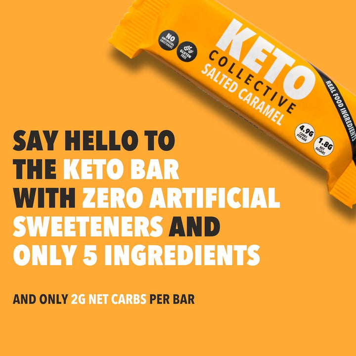 Keto Bars 15X40G | 2G Net Carbs | Keto Snacks | High Fibre | Natural Ingredients | Source of Protein | Low Carb Snacks | Gluten Free | Vegan | Made in the UK | No Artificial Sweeteners