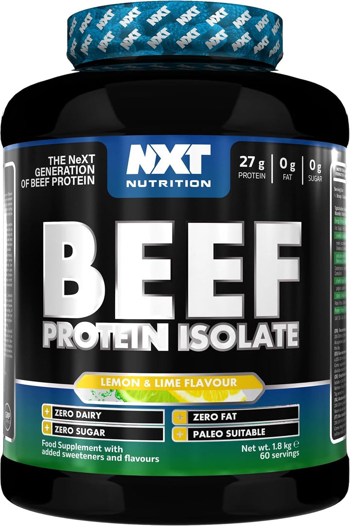Beef Protein Isolate Powder - Protein Powder High in Natural Amino Acids - Paleo, Keto Friendly - Dairy and Gluten Free - Muscle Recovery | 1.8Kg | Ice Blast