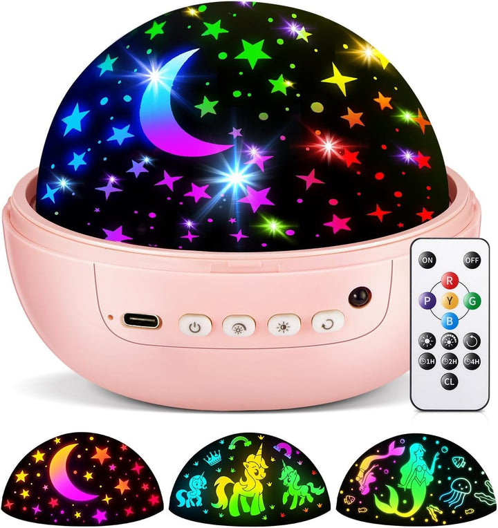 COONIGHT Sensory Toys for Babies, 93 Lighting Mode+Dimmable+Timer+Remote Sensory Lights Star Projector, 360° Rotate Kids Night Light Projector,Baby Boy Gifts Baby Girl Gifts Newborn Toy