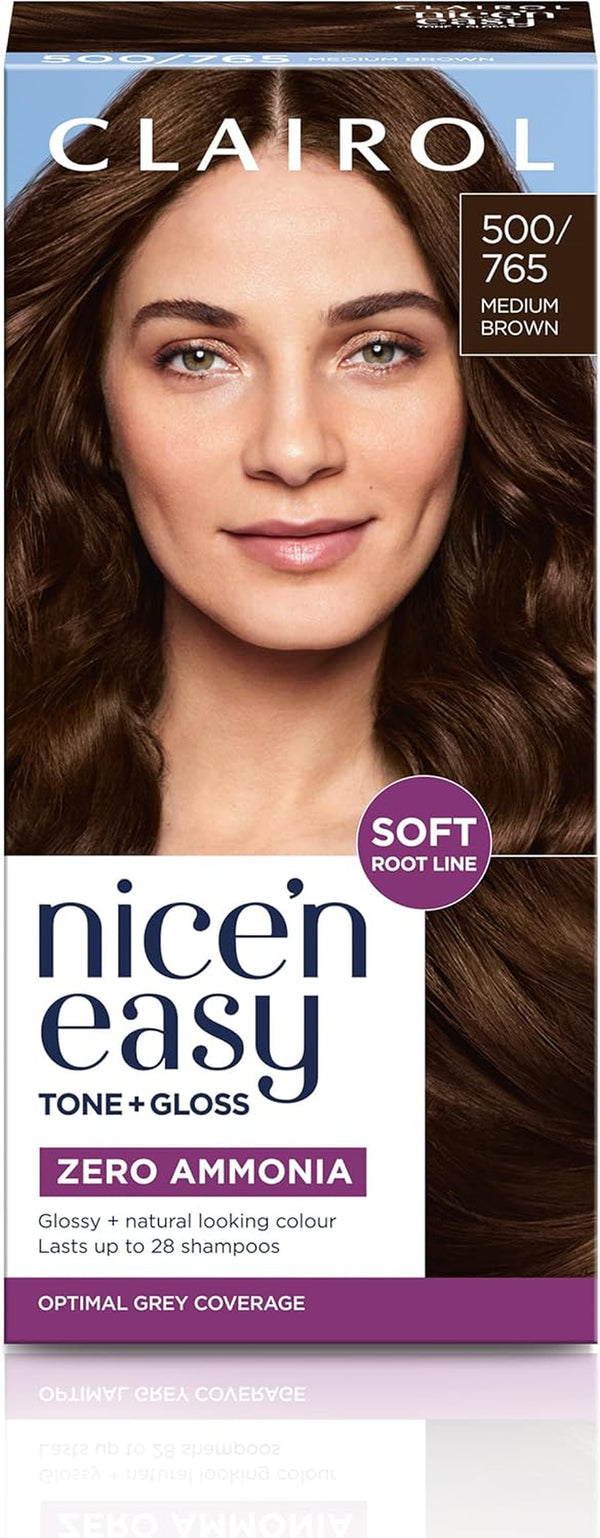 Nice'N Easy Tone+Gloss Semi Permanent Hair Dye - 500/765 Medium Brown