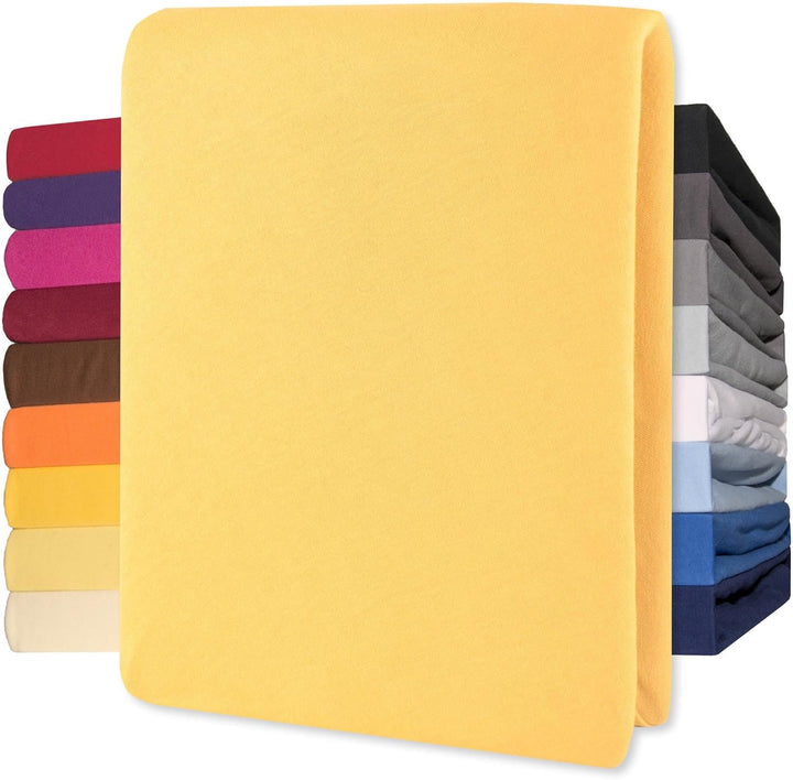 Lucina Fitted Sheet Cotton 200X200-200X220 Cm Royal Blue