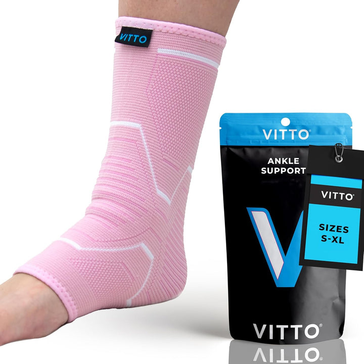 Ankle Support for Sprained Ankle, Arthritis, Joint Pain, Strains, Injury, Recovery, Rehab, Sports - Multi Zone Compression Sleeve (L)