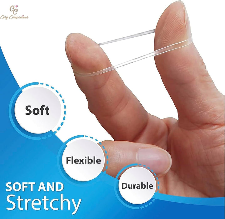 ™ 240X Small Hair Bands - Clear Elastic Hair Ties