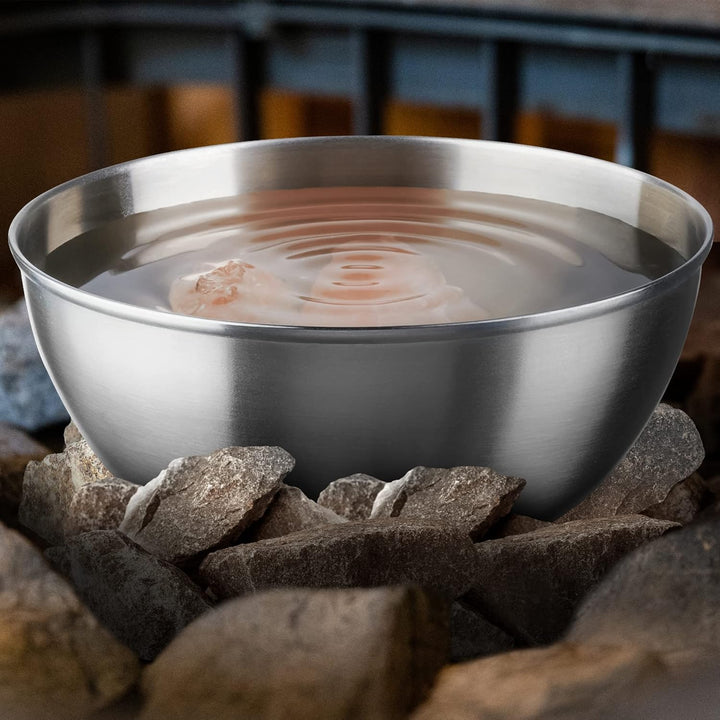 Sauna Evaporator Bowl - Extra Large Diameter 12 Cm - Stainless Steel Bowl for Sauna Crystals and Menthol Crystals - Fireproof Sauna Accessories