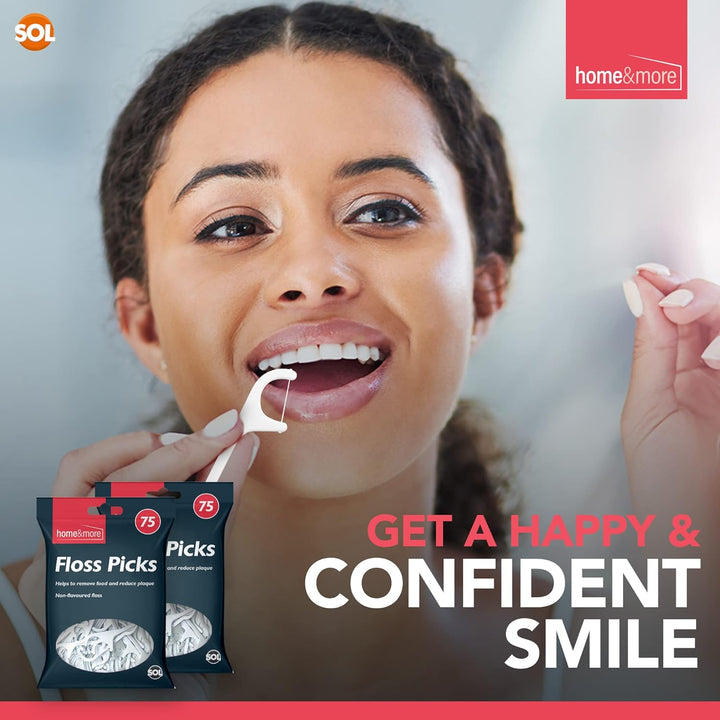 150Pk Floss Picks, Non-Flavoured Human Dental Flossers Stick, Plastic Harps Toothpick for Fast Cleaning, Remove Food, Reduce Plaque with Smooth Glide, Fine Tooth Flossing for Sensitive Gums
