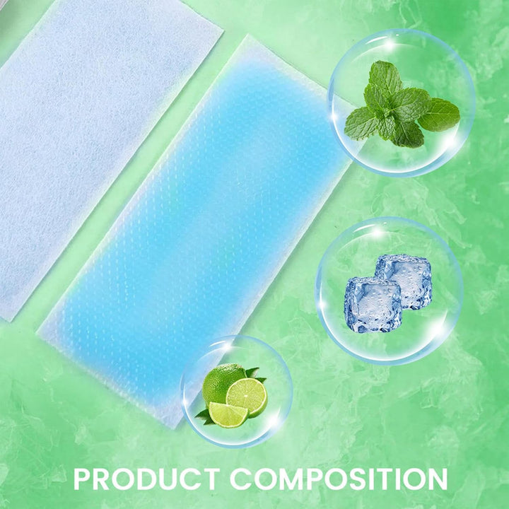 Cooling Patches - Refreshing Soothing Pads, Reusable Forehead Sheets, Cool Patch, Heat Relief for Kids Adults Sports Camping School Hiking Travel Dorm Hot Weather, Portable Coolings Aid, Blue