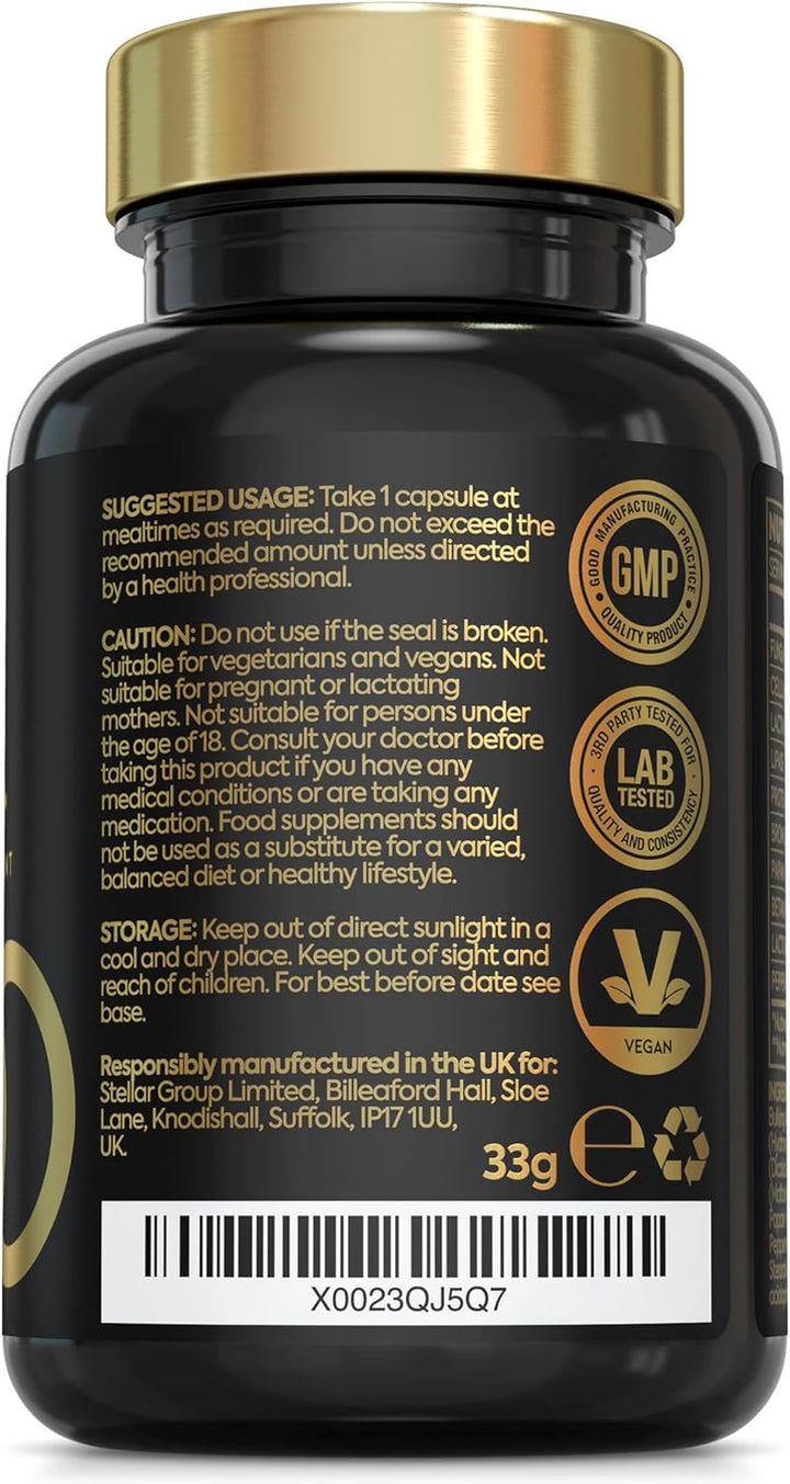 Award Winning 10-In-1 Digestive Enzyme Supplements | Made in the UK | Probiotics & Peppermint Oil for Gut Health, Bloating Relief and Belly Reduction | One Vegan Capsule per Meal | 60 Capsules