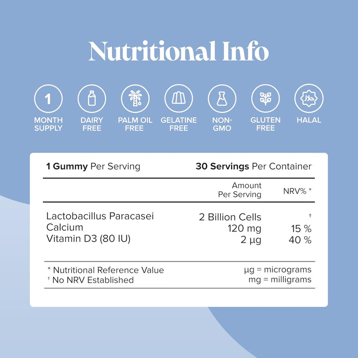 Kids Probiotic Gummies - 2 Billion Probiotics - 1 Month Supply - Kids Tummy Gummies - Includes Vitamin D & Calcium for Childrens Gut Health - Vegetarian Formula - 30 Gummies - by