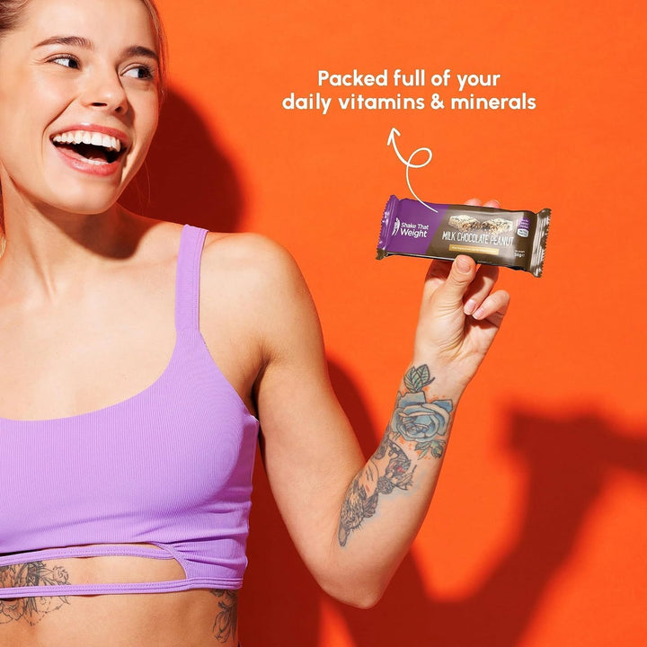 Meal Replacement Bar - Chocolate Peanut - 10 Bars - Meal Replacement Plan for Weight Loss - Very Low Calorie Diet - VLCD - High in Protein