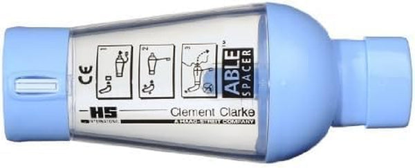 Able Spacer Universal Aerosol Chamber for Use with Inhalers - Improved Medication Delivery, Compatible with All Metered Dose Inhalers, Easy to Use and Clean, Ideal for Asthma and COPD Treatment