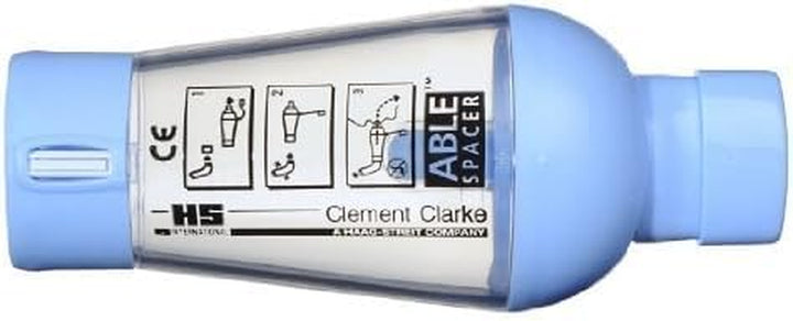 Able Spacer Universal Aerosol Chamber for Use with Inhalers - Improved Medication Delivery, Compatible with All Metered Dose Inhalers, Easy to Use and Clean, Ideal for Asthma and COPD Treatment