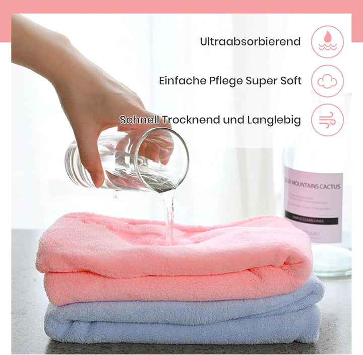 Hair Towel Wrap 3 Pack Microfibre for Long Hair Super Absorbent Soft Women Quick Dry Daily Use