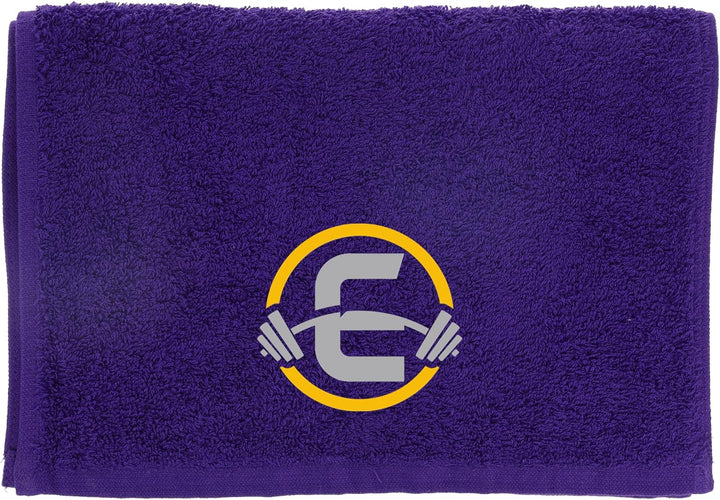 Gym Towel with Monogrammed Embroidery Initial Gift for Men & Women, Training Accessory Gift, Gym Towel Present for Weight Lifting Birthday, Retirement, Christmas - Black, J