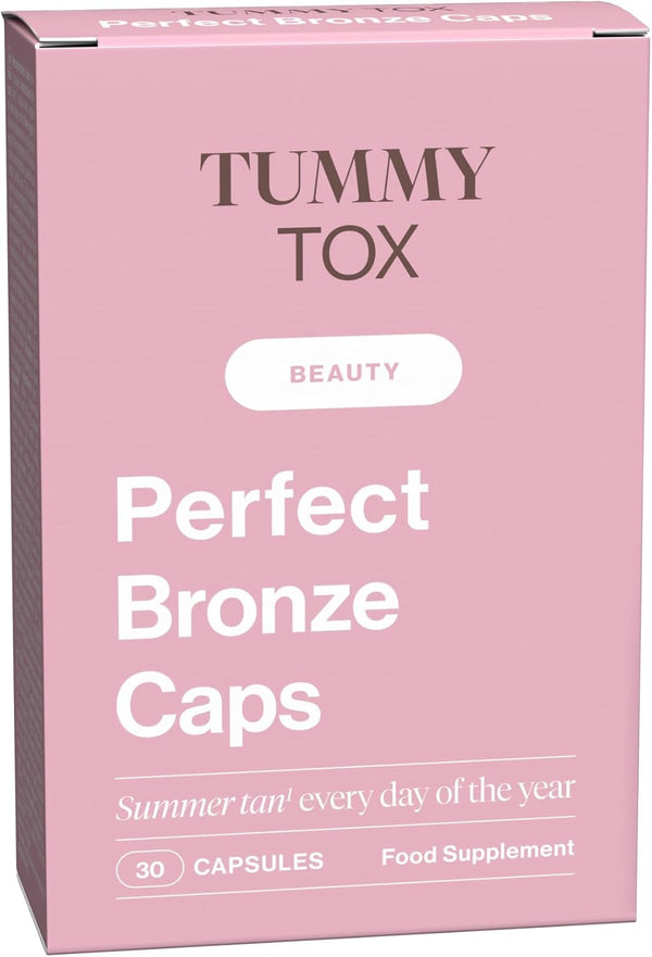 Self Tanning Capsules - Beta Carotene, Hyaluronic Acid, Lycopene, Copper, Selenium, and Vitamins - Perfect Bronze Caps, 30-Day Supply by